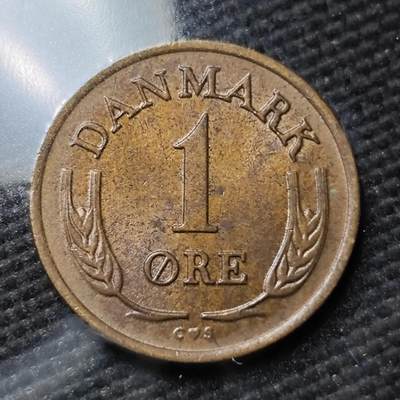 KK钱币收藏小铺  第397期 百期特怕（四拍之一） 2月预留时间 周末发货 -  1962丹麦1欧尔铜币 好品 少见