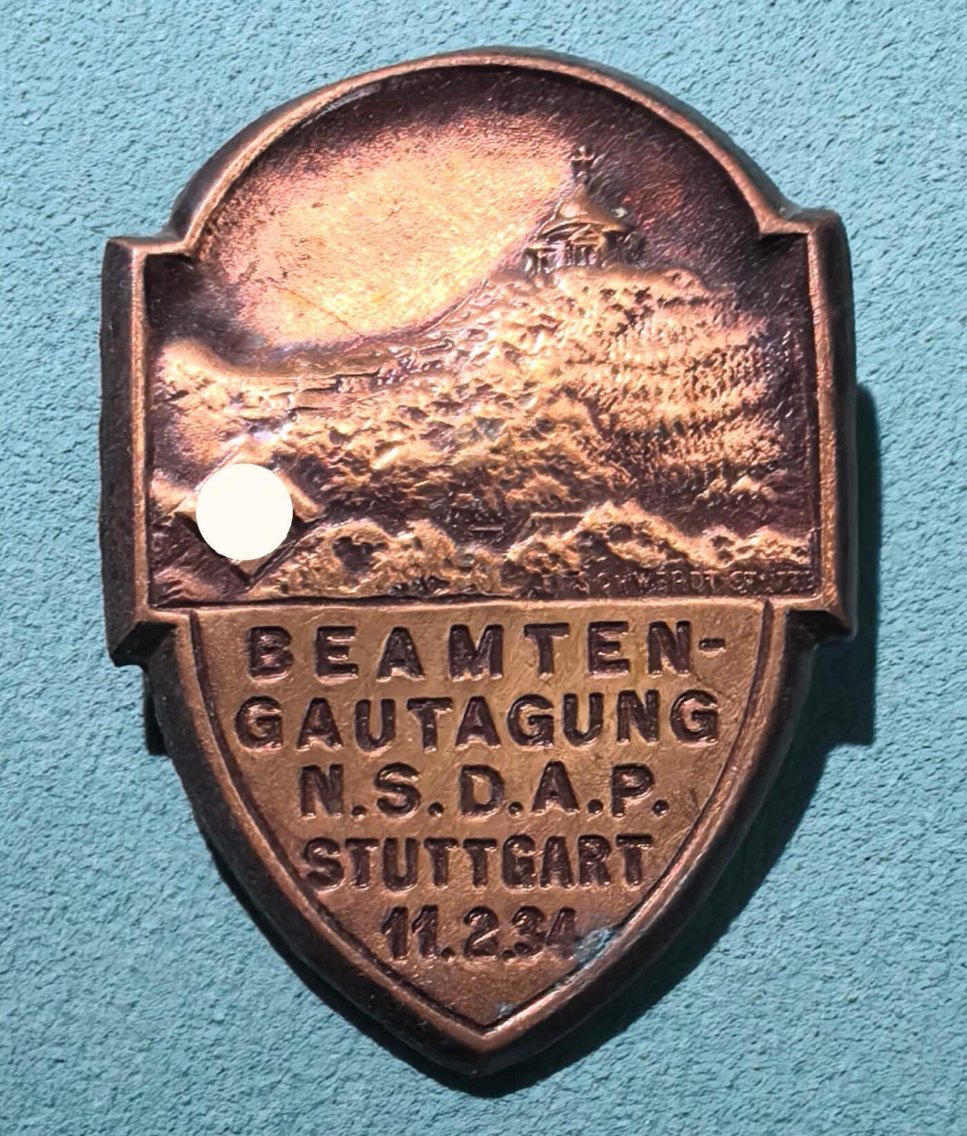 盛世勋华——号角文化勋章邮票专场拍卖第305期 德国（1939）NSDAP斯图加特大区公职人员1934年集会纪念证章 极为少见