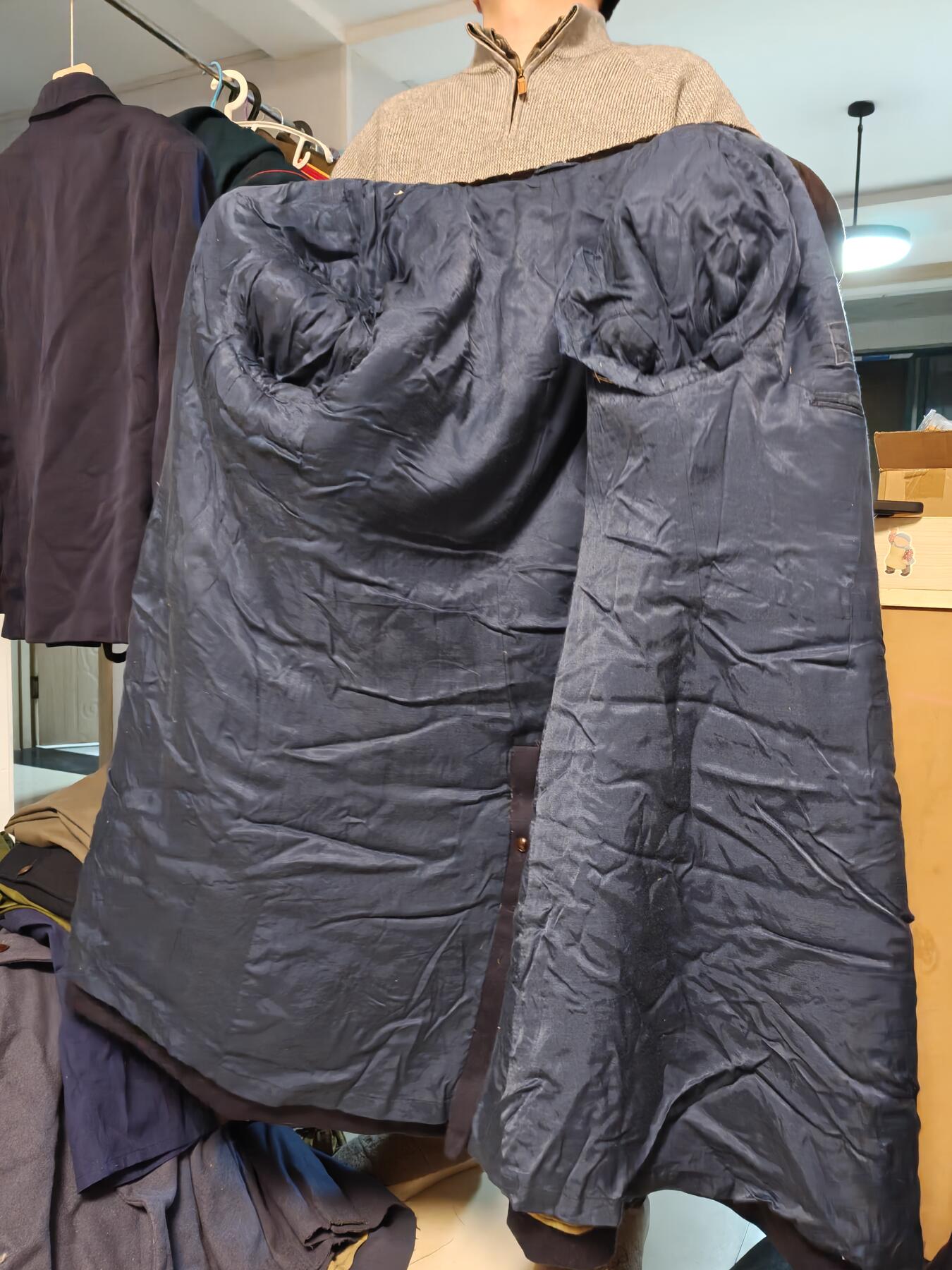 （450件拍品！制服徽章盛宴）罗岚⭐爱藏⭐年前甄选大拍场-店主清仓处理-分享拍场额外现金红包（实体经营） su-M55式海校官冬季常服全套（衣裤 大衣）南京某干休所老干部一家收得  180高体型适中者可穿】