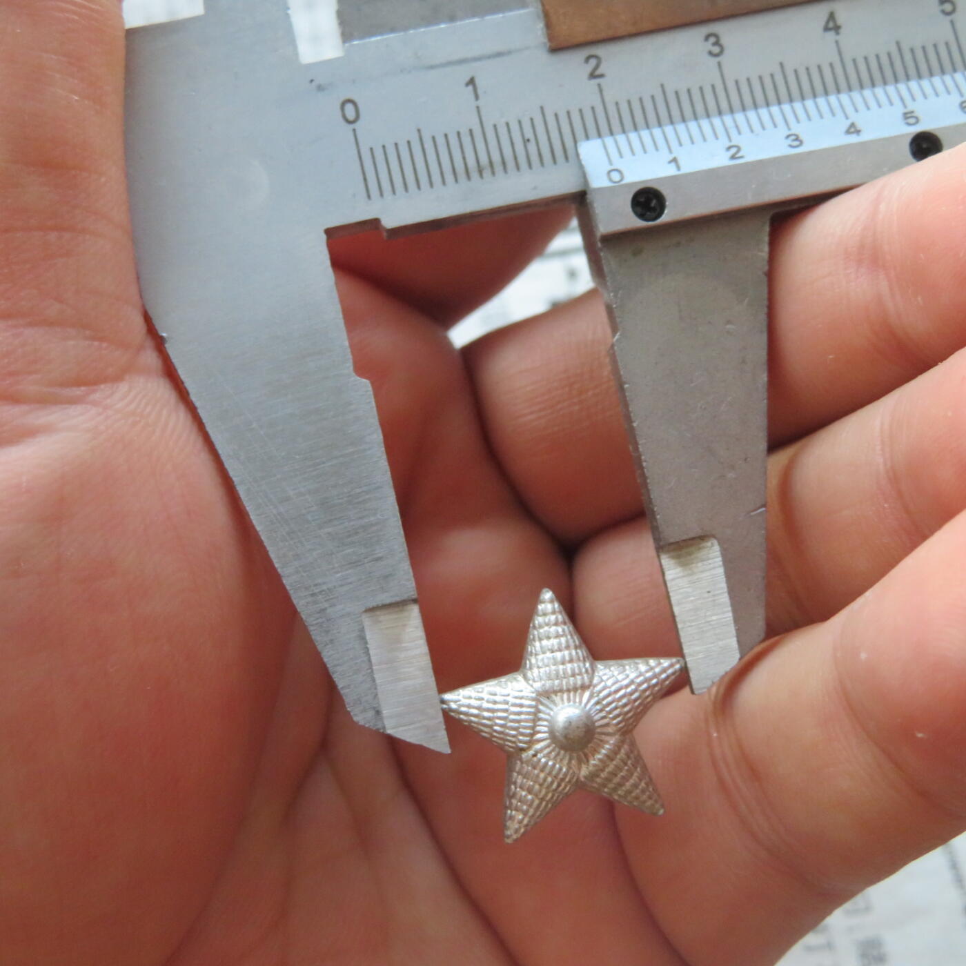 全品未使用62（55）校官肩章铝星星2个20mm