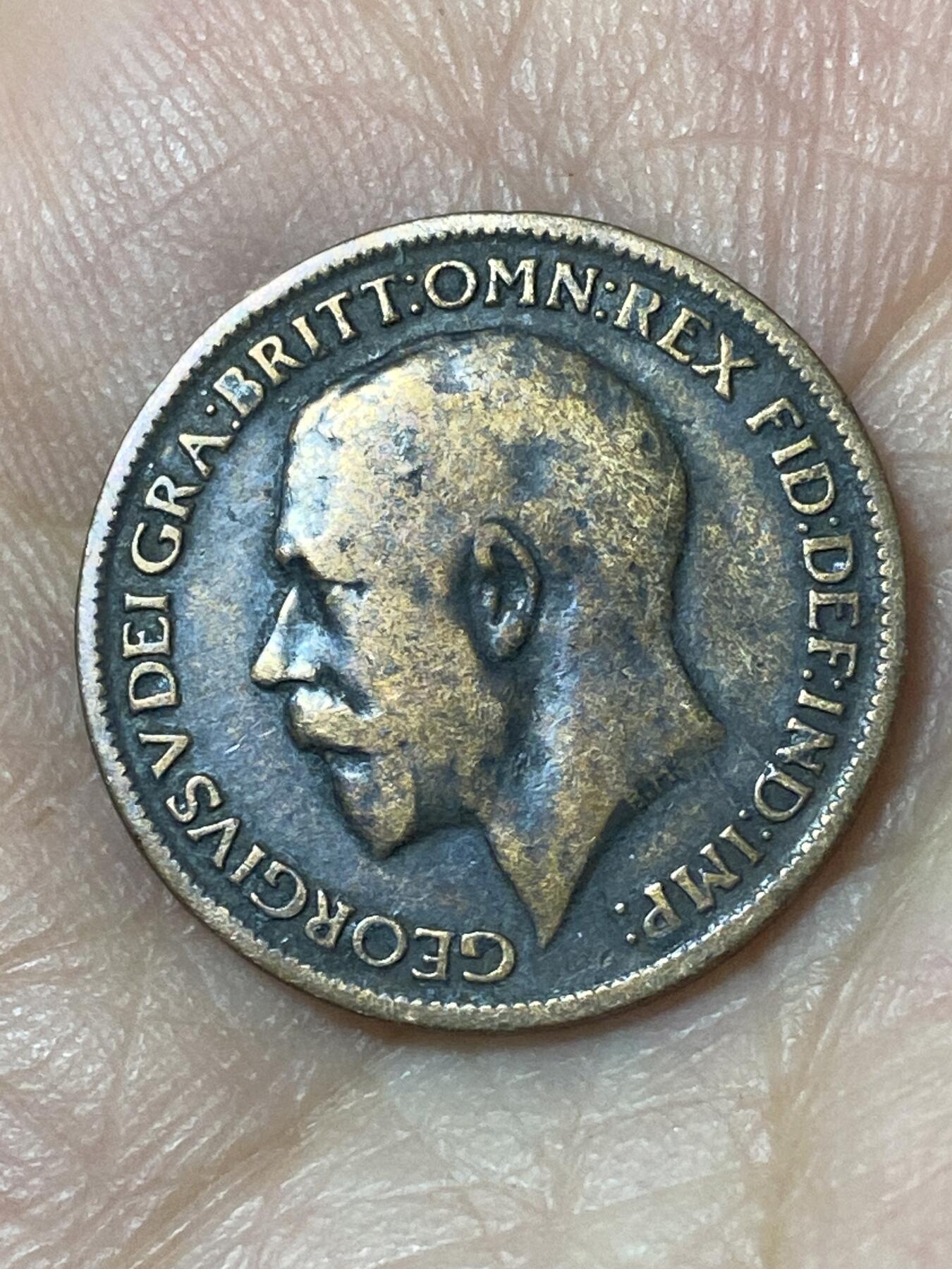 2026年第二十四场(总第一百九十三场）外国好品散币场(免佣金) 透打–英国🇬🇧1918年1法新(乔治五世第一版)