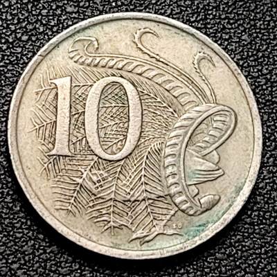 泉币菌-第191场- 迎春节专场 本场拍品多 请提前出价 年前能发货的最后一场（本期结束后 明天 2月14日发货 请及时付款） - 英属 澳大利亚1976年10分铜镍币 琴鸟 伊丽莎白二世女王  铜镍币 23.6mm