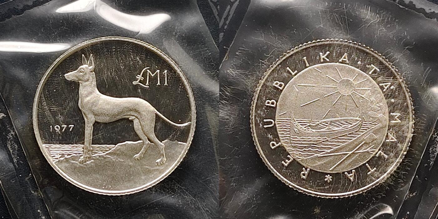 【全场包邮】纯粹捡漏拍503场 【稀少】马耳他1977年1-5镑3枚官方封装精制全银套币【38毫米28.28克92.5%+27毫米11.31克92.5%+24毫米5.66克92.5%】-盒证全-量2500