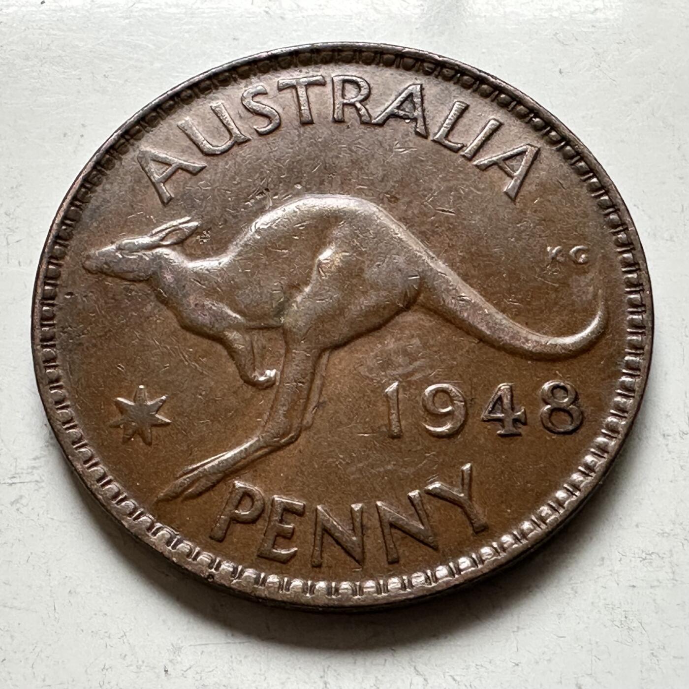 🌹外币初藏🌹🐯2026年第19场 快递已停，正月十五后再发 澳大利亚1948年一便士