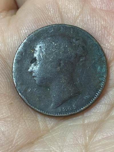 2026年第二十四场(总第一百九十三场）外国好品散币场(免佣金) - 英国🇬🇧1845年1法新(维多利亚女王青年头像)