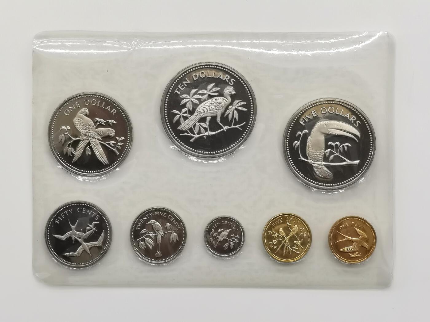 博洋堂蛇年收官专场暨第161期（全场包邮） 伯利兹1974年8枚精制套币，原盒证