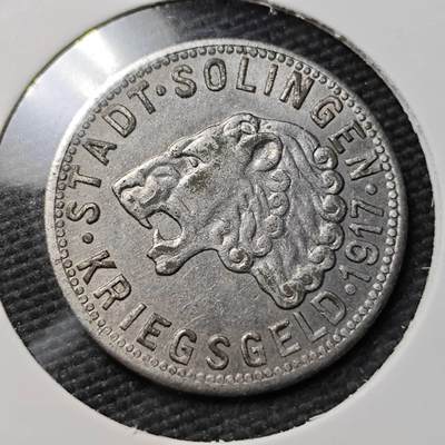 KK钱币收藏小铺  第397期 百期特拍（四拍之一） 2月预留时间 周末发货 -  1917 德紧索林根 50芬尼铁币