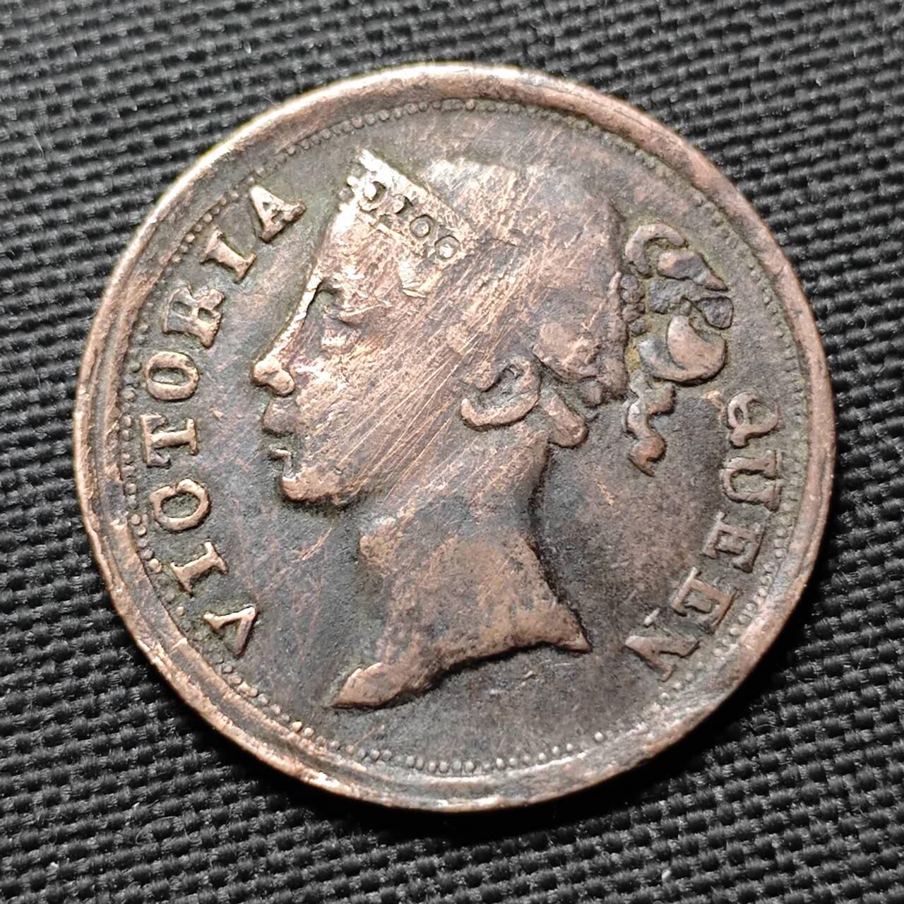 KK钱币收藏小铺  第397期 百期特怕（四拍之一） 2月预留时间 周末发货  1945英属海峡一分铜币 私铸少见