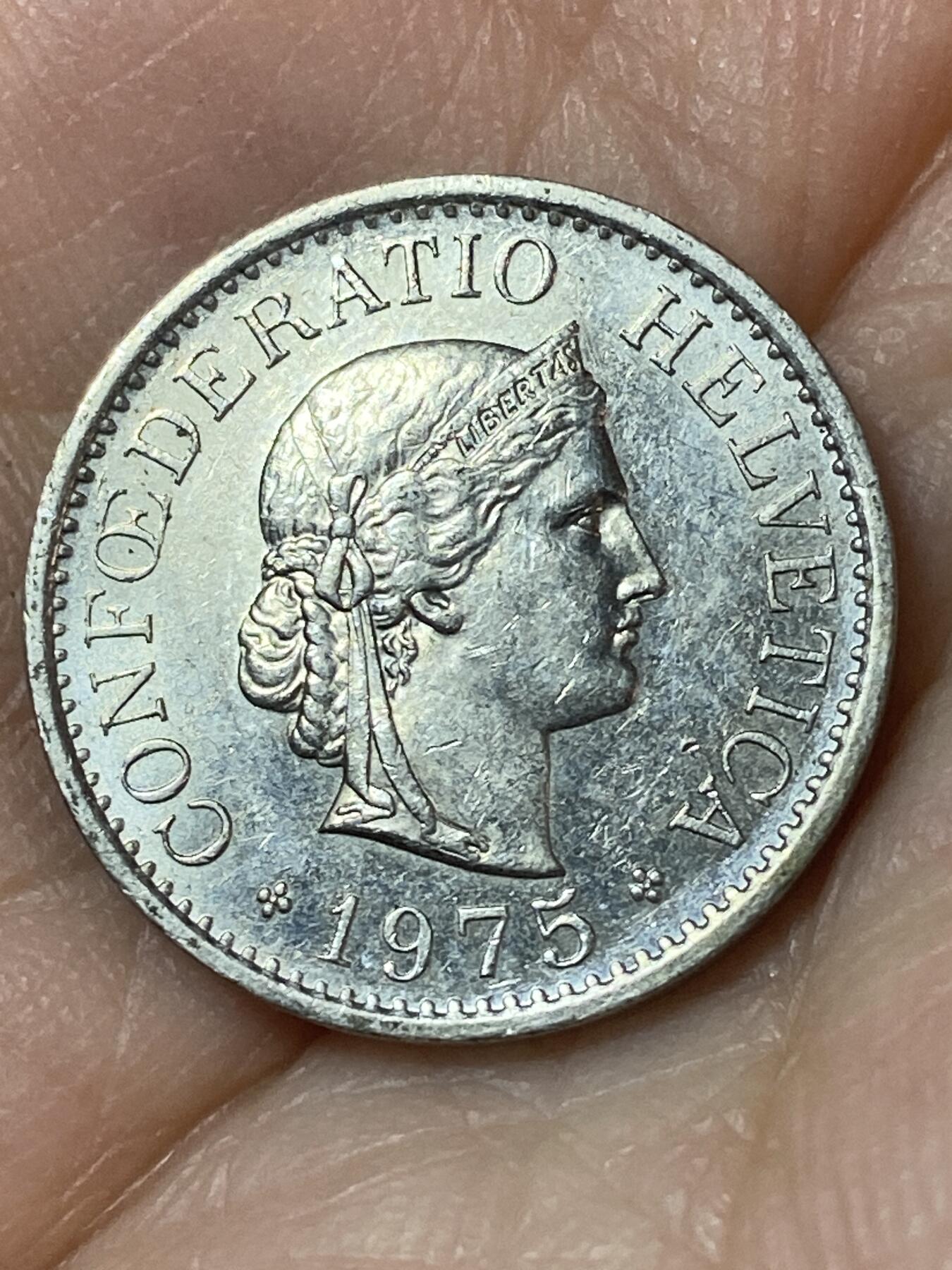 2026年第二十四场(总第一百九十三场）外国好品散币场(免佣金) 瑞士🇨🇭1975年10拉彭(第二版，无标版)