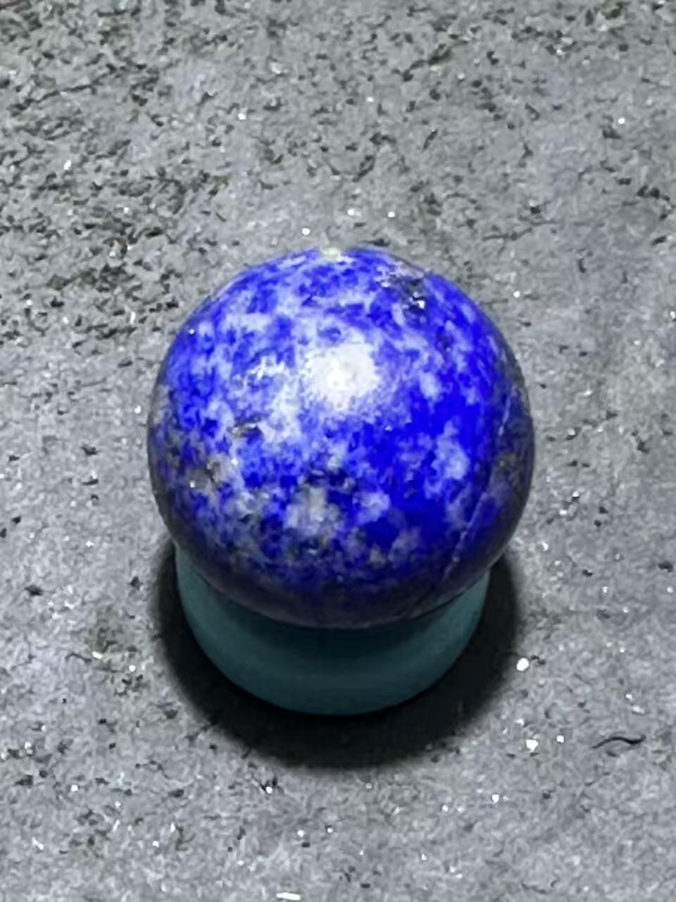 阿富汗老矿青金石通货圆珠一个！