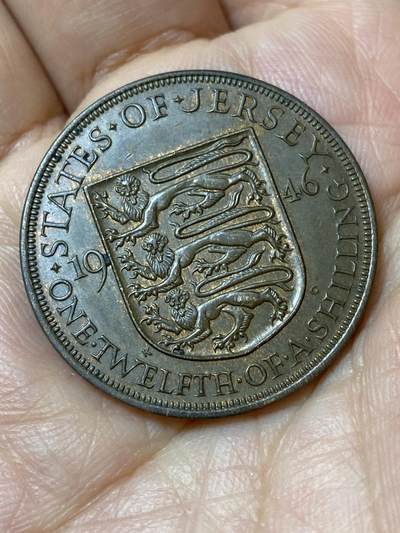 2026年第二十三场(总第一百九十二场）外国好品散币场(年后发货) - 好品–英属泽西岛🇯🇪1946年1/12先令(乔治六世时期，仅发行3年)