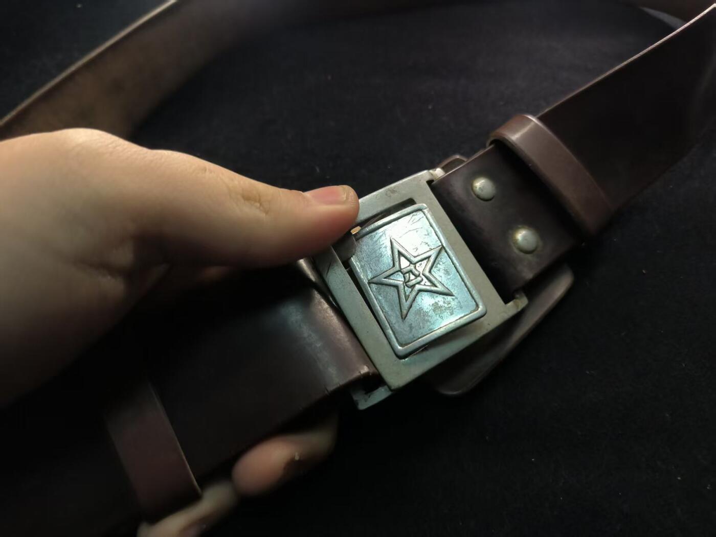 （450件拍品！制服徽章盛宴）罗岚⭐爱藏⭐年前甄选大拍场-店主清仓处理-分享拍场额外现金红包（实体经营） su-M55式（62）干部人造革腰带 品佳