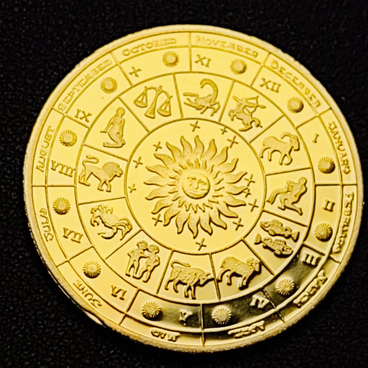 泉币菌-第190场- 精品福利场 纪念品 十二星座纪念章 40mm