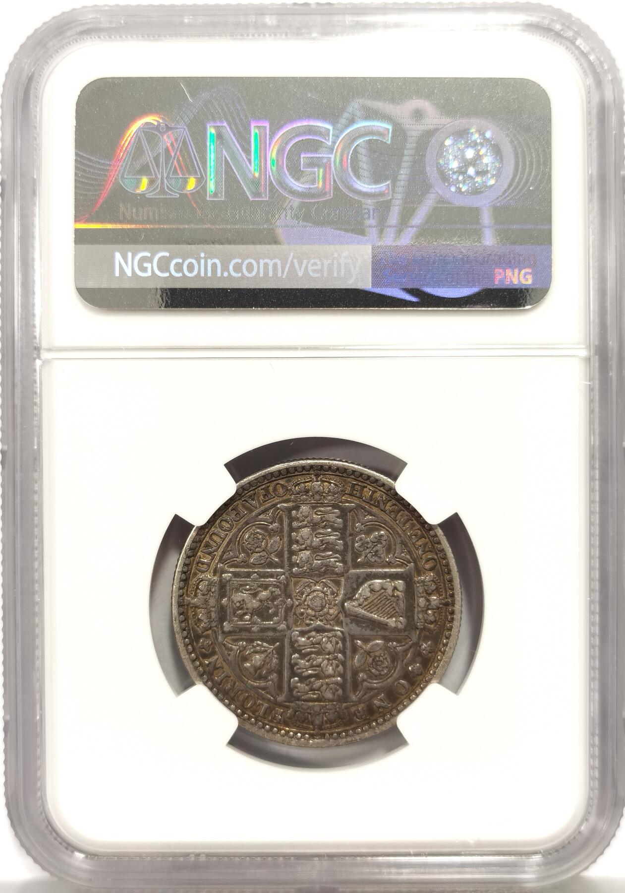 博洋堂蛇年收官专场暨第161期（全场包邮） NGC XF45 英国1849年无神弗洛林，极美原味状态，币面干净，无令人不快的小伤，适合预算不高而喜欢无神的朋友