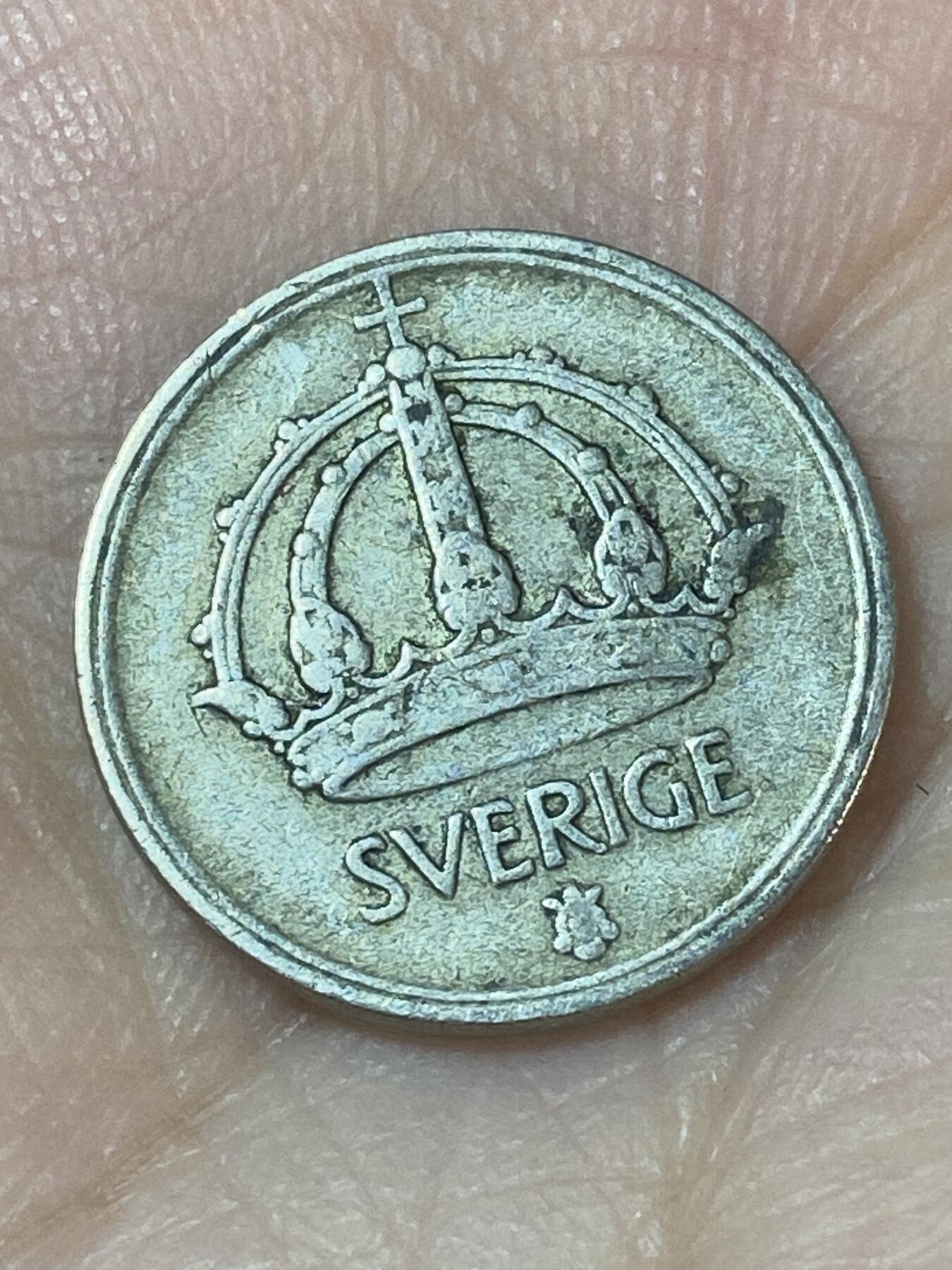 2026年第二十四场(总第一百九十三场）外国好品散币场(免佣金) 瑞典🇸🇪1944年25欧尔(古斯塔夫五世时期，400银)