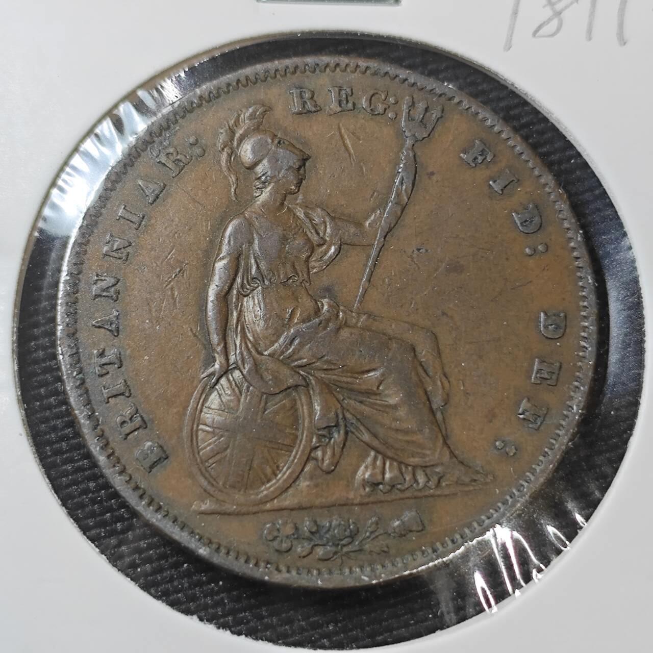 KK钱币收藏小铺  第398期 百期特拍（四拍之二） 2月预留时间 周末发货  1858英国维多利亚女王1/2便士铜币