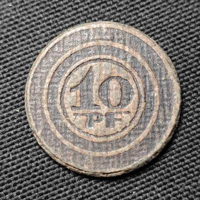 KK钱币收藏小铺  第397期 百期特怕（四拍之一） 2月预留时间 周末发货 -  1921 德紧哈雷市 10芬尼纸质电车代币