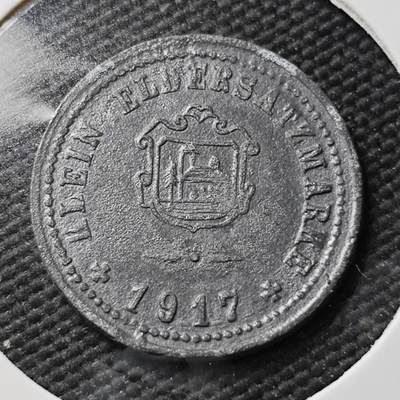 KK钱币收藏小铺  第397期 百期特怕（四拍之一） 2月预留时间 周末发货 - 1917 德紧霍尔茨基兴集镇 5芬尼锌币