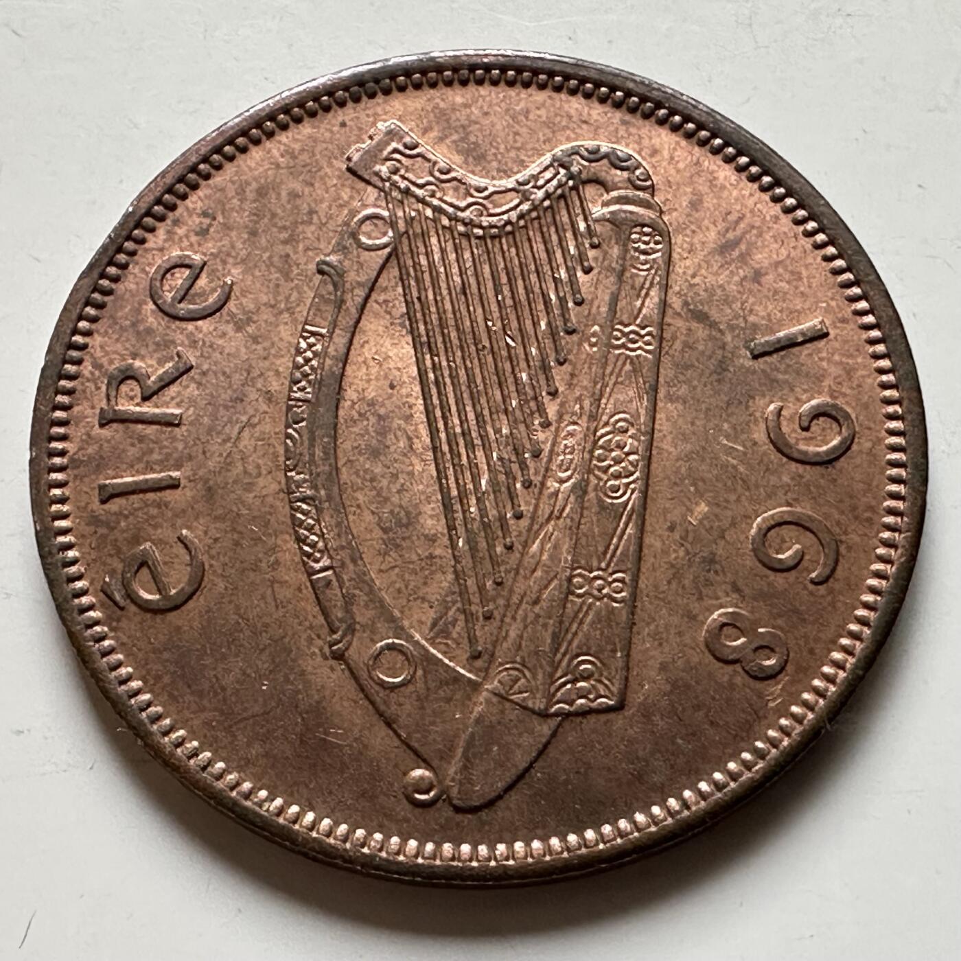 🌹外币初藏🌹🐯2026年第19场 快递已停，正月十五后再发 爱尔兰1968年一便士