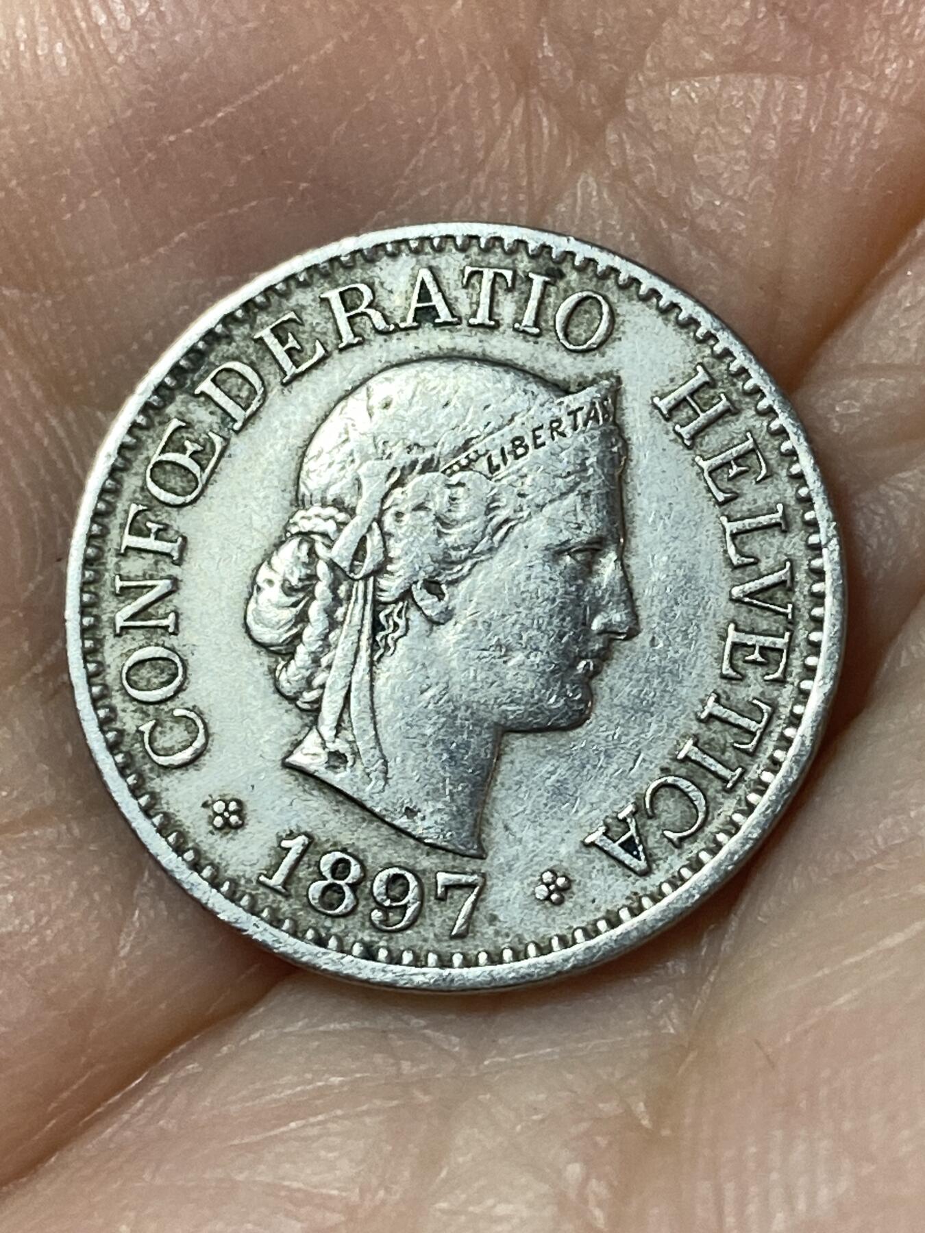 2026年第二十四场(总第一百九十三场）外国好品散币场(免佣金) 稀少特年–瑞士🇨🇭1897年10拉彭(第二版，B标伯尔尼造)