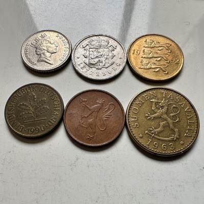 🌹外币初藏🌹🐯2026年第19场 快递已停，正月十五后再发 - 散币6枚