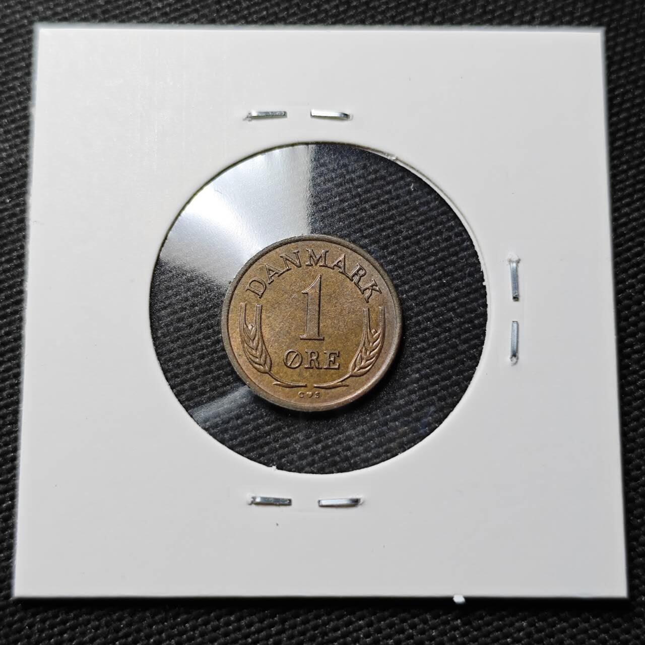 KK钱币收藏小铺  第397期 百期特怕（四拍之一） 2月预留时间 周末发货  1963丹麦1欧尔铜币 少见