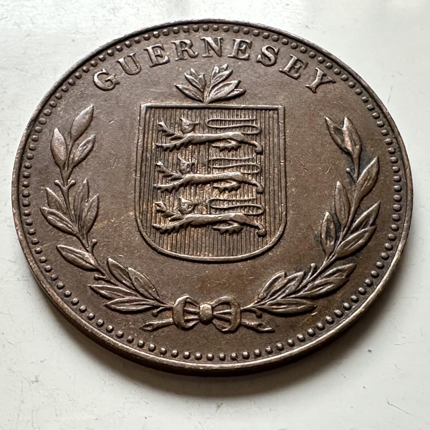 🌹外币初藏🌹🐯2026年第19场 快递已停，正月十五后再发 根西岛1947年8道布 b