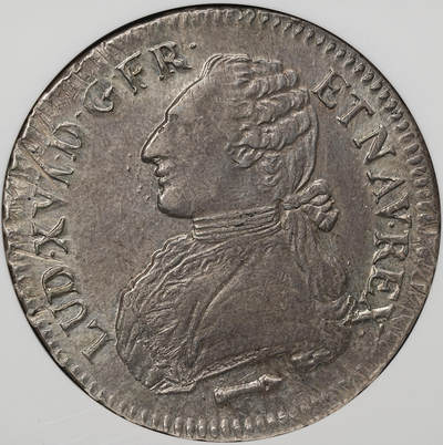 修遠堂世界钱币第105期，马年首拍 - NGC AU53 1784年法国1埃居大银币，Q厂铭