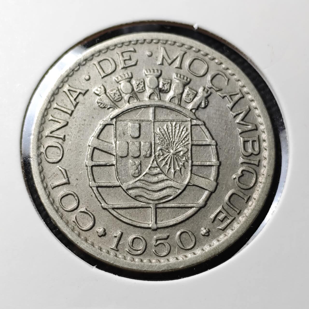 KK钱币收藏小铺  第397期 百期特怕（四拍之一） 2月预留时间 周末发货  1950莫桑比克1埃斯库多镍币