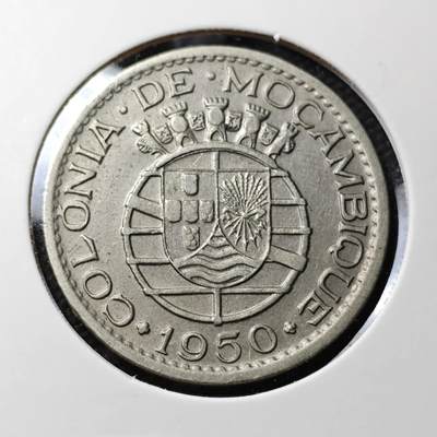 KK钱币收藏小铺  第397期 百期特怕（四拍之一） 2月预留时间 周末发货 -  1950莫桑比克1埃斯库多镍币