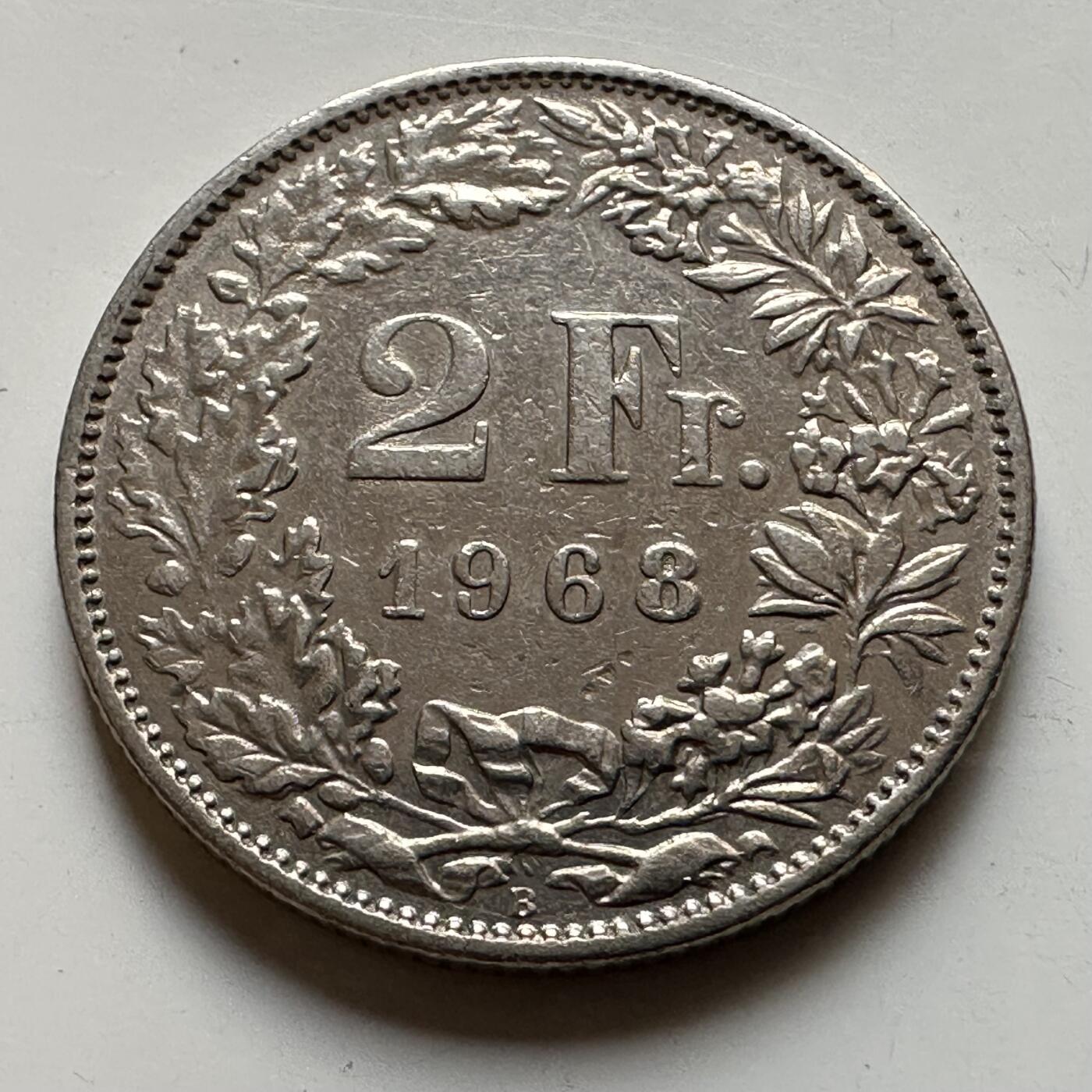 🌹外币初藏🌹🐯2026年第19场 快递已停，正月十五后再发 瑞士1968年2法郎