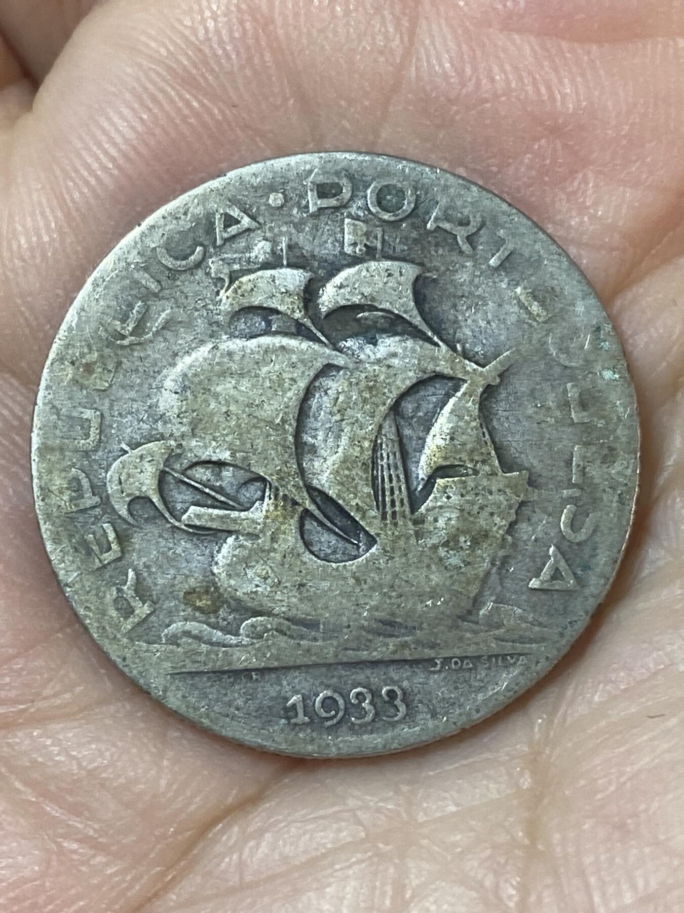 2026年第二十四场(总第一百九十三场）外国好品散币场(免佣金) 葡萄牙🇵🇹1933年5埃斯库多银币(共和国时期第四套，650银)