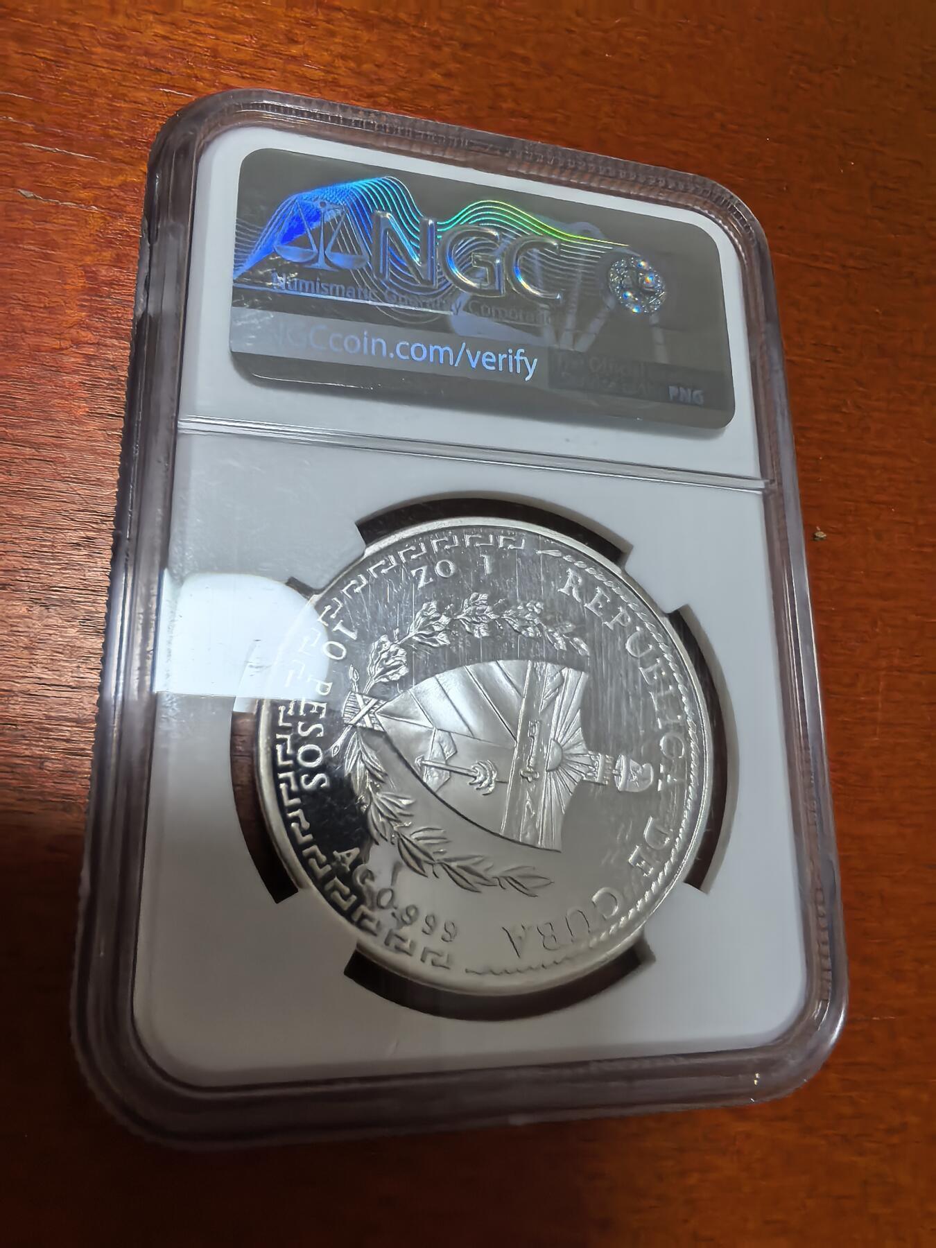 长老汇蛇年精选第一百场拍卖  1992 古巴关岛原住民10比索精制银币，NGC PF67UC，更高1枚，2050枚