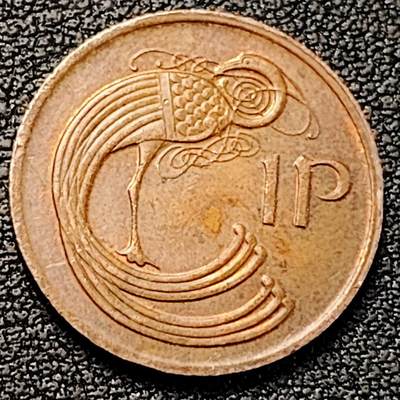 泉币菌-第191场- 迎春节专场 本场拍品多 请提前出价 年前能发货的最后一场（本期结束后 明天 2月14日发货 请及时付款） - 1980年 爱尔兰1便士硬币 国鸟牡蛎 竖琴 20.3mm