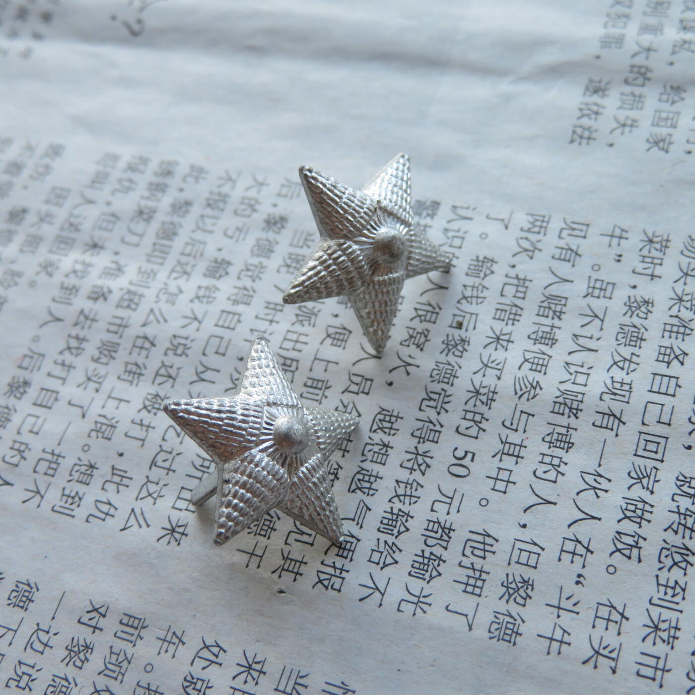 全品未使用62（55）校官肩章铝星星2个20mm