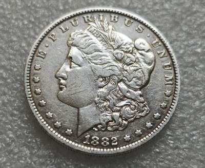 瓶子🏺第229期拍卖会[节后2月24日发货] -  美国1882年O版摩根大银币  26.5克