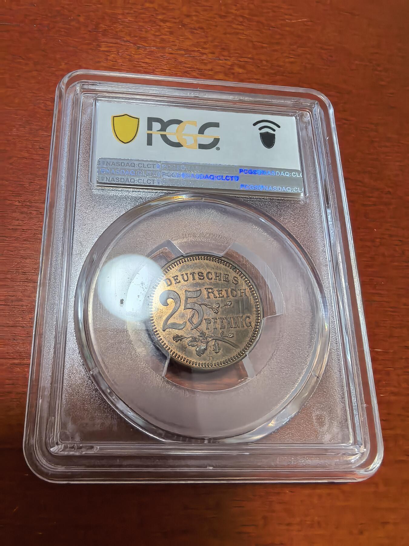 长老汇蛇年精选第一百场拍卖 1908德国25芬尼铜样币，PCGS SP64RB，季军，更高3枚，63分2020SB成交价1500元