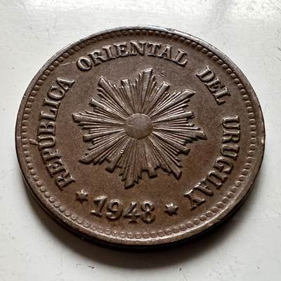 🌹外币初藏🌹🐯2026年第19场 快递已停，正月十五后再发 - 乌拉圭1948年2分