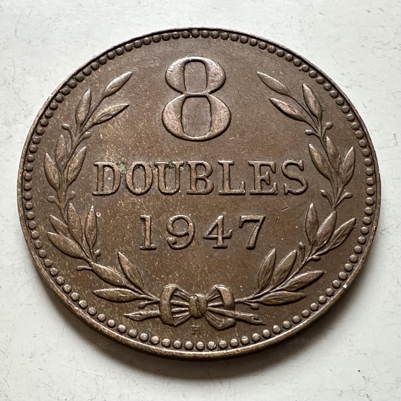 🌹外币初藏🌹🐯2026年第19场 快递已停，正月十五后再发 根西岛1947年8道布 a