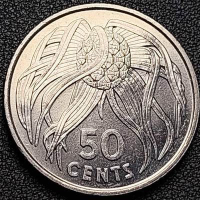 泉币菌-第191场- 迎春节专场 本场拍品多 请提前出价 年前能发货的最后一场（本期结束后 明天 2月14日发货 请及时付款） - 稀少单年版 原光极美品 独立年 基里巴斯1979年50分铜镍币 熊猫坚果 军舰鸟 太阳 海浪 32mm×2.5mm