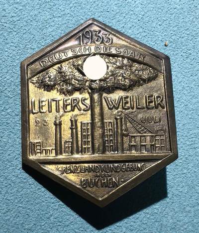 盛世勋华——号角文化勋章邮票专场拍卖第305期 - 德国（1939）1933年萨尔边境地区宣传活动纪念证章 极为少见