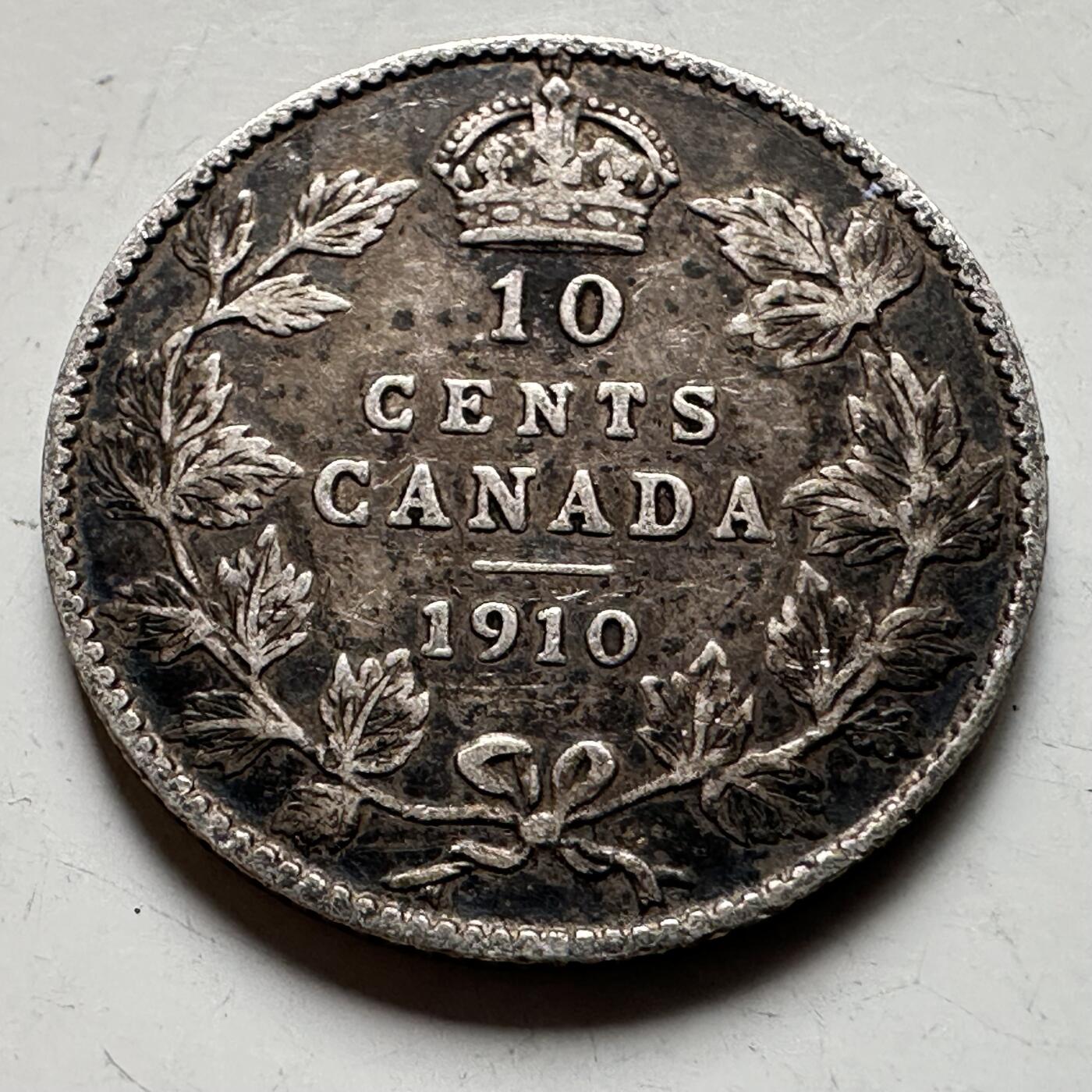 🌹外币初藏🌹🐯2026年第19场 快递已停，正月十五后再发 加拿大1910年10分银币