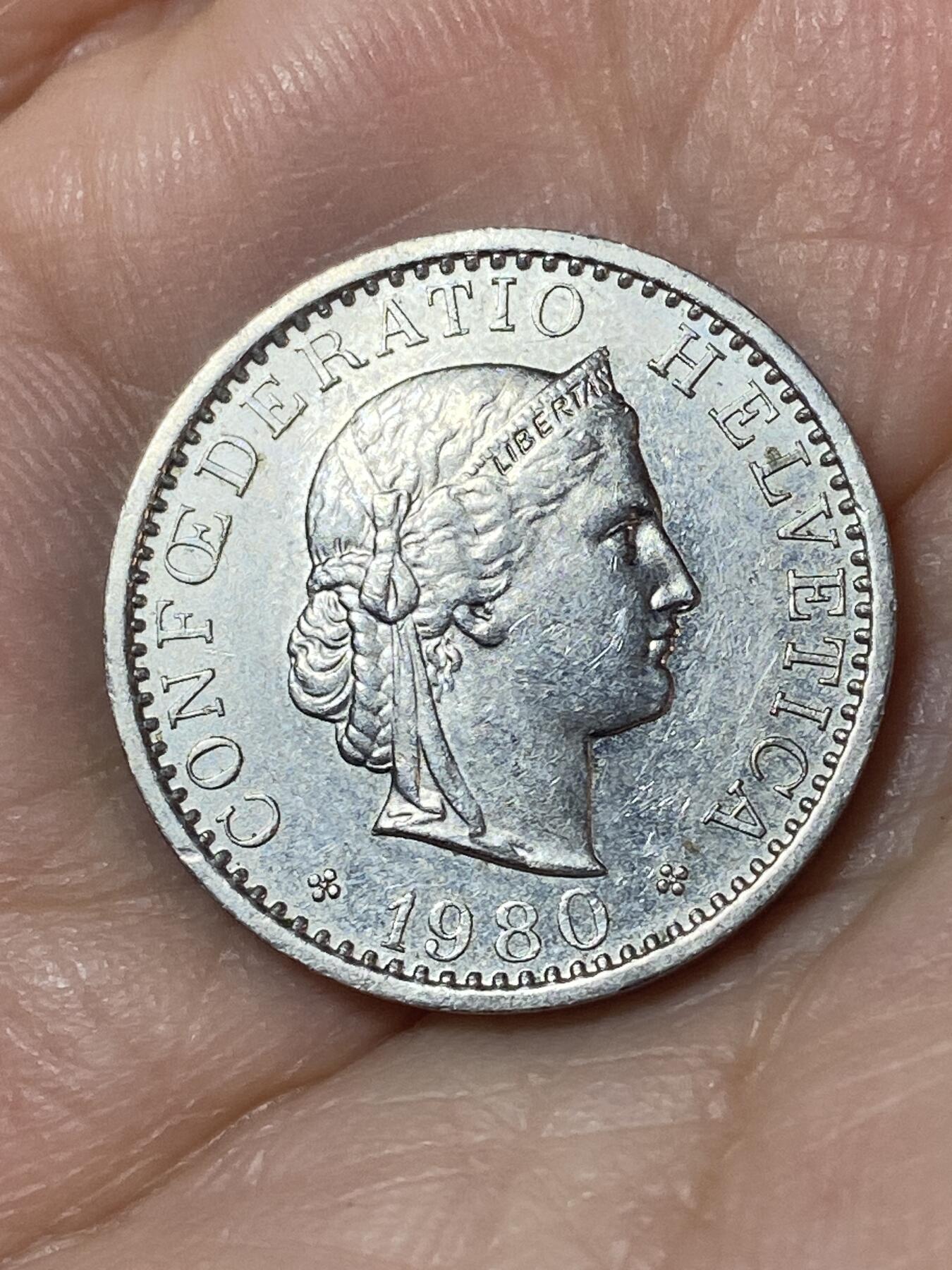 2026年第二十四场(总第一百九十三场）外国好品散币场(免佣金) 瑞士🇨🇭1980年20拉彭(第三版，无标版)