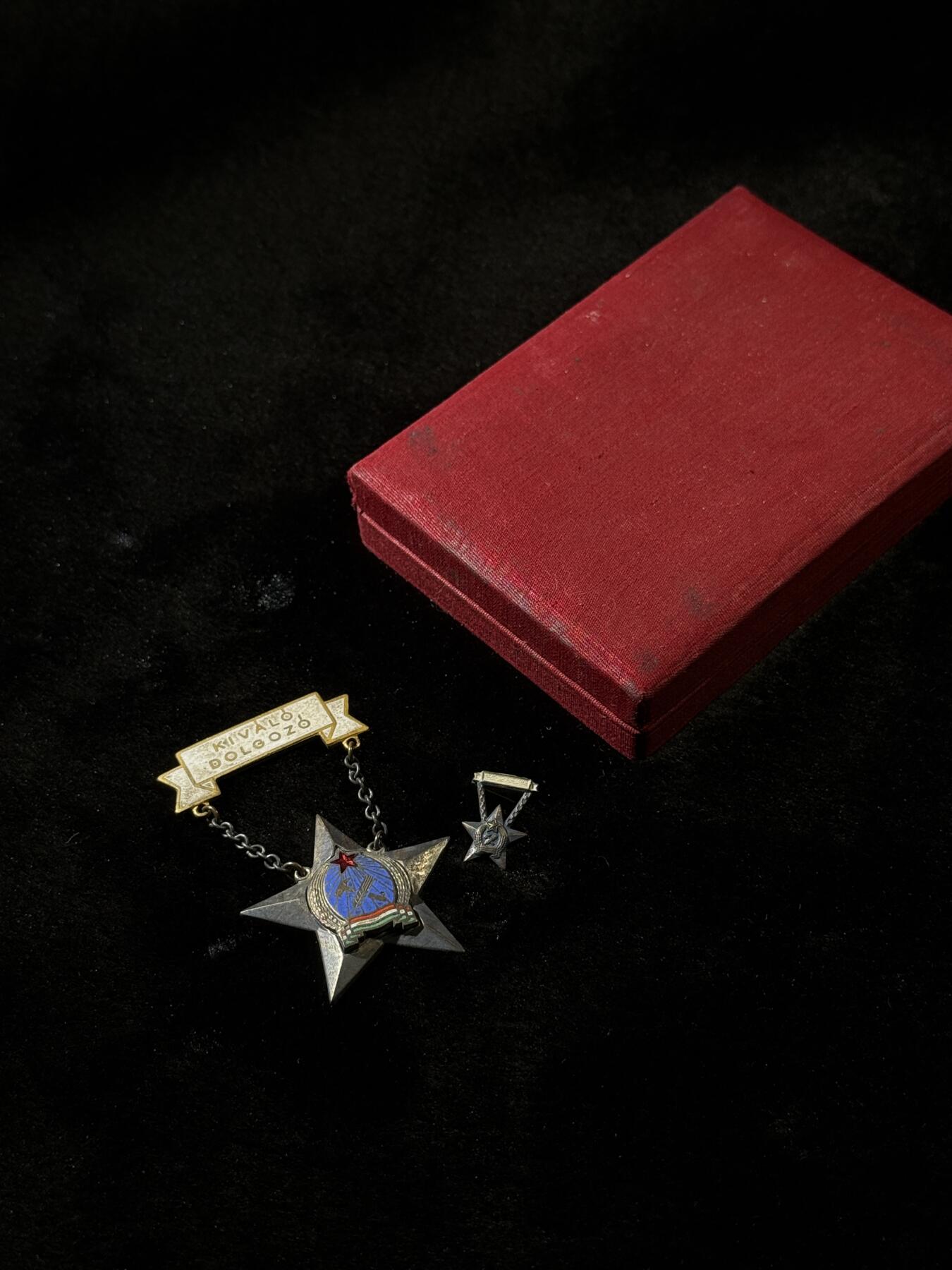 欢庆春节！戎马世界章牌大赏第111期春节大拍 匈牙利优秀工人奖章，56年以前版本，带盒以及mini章