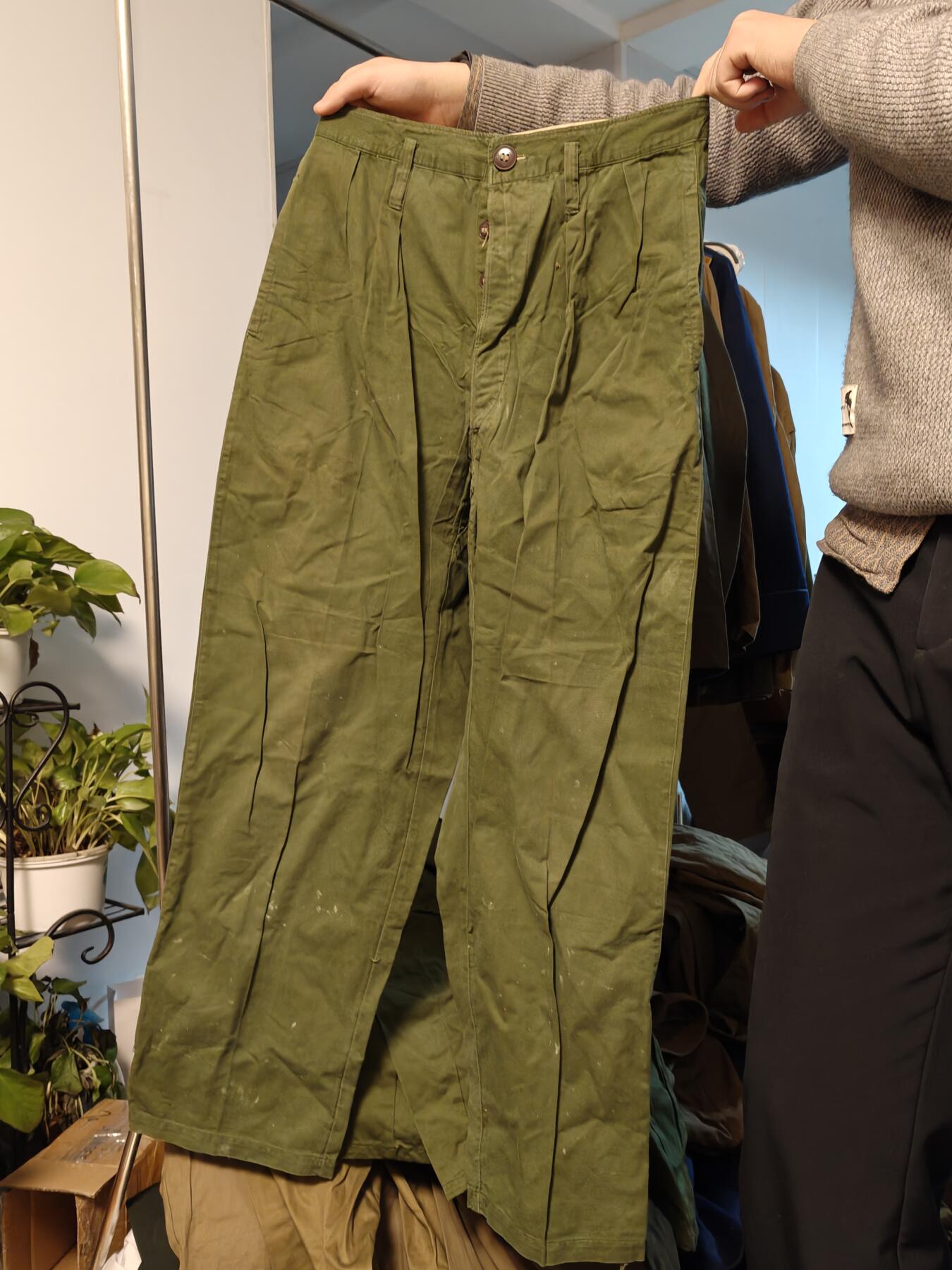 （450件拍品！制服徽章盛宴）罗岚⭐爱藏⭐年前甄选大拍场-店主清仓处理-分享拍场额外现金红包（实体经营） su-M65式陆早期棉布裤子 正三号尺码 适合170-175体态适中穿着