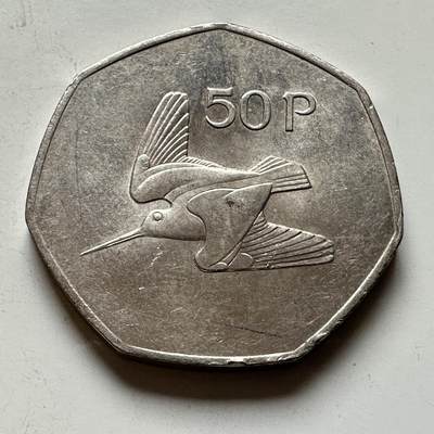 🌹外币初藏🌹🐯2026年第19场 快递已停，正月十五后再发 - 爱尔兰1988年50便士