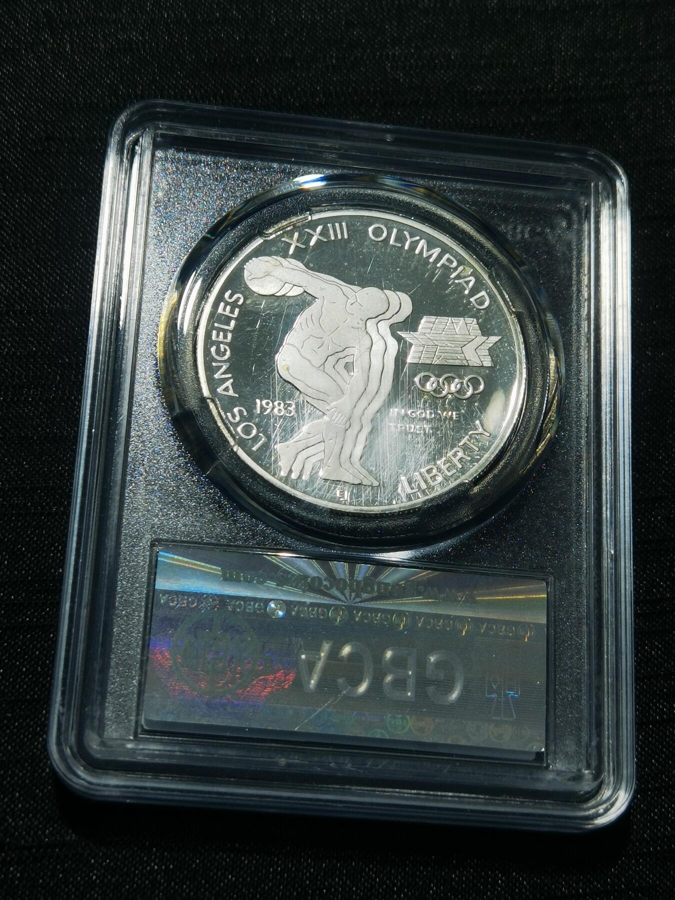 天下钱庄专场欢迎参拍 精制美国洛杉矶奥运会一美元银币