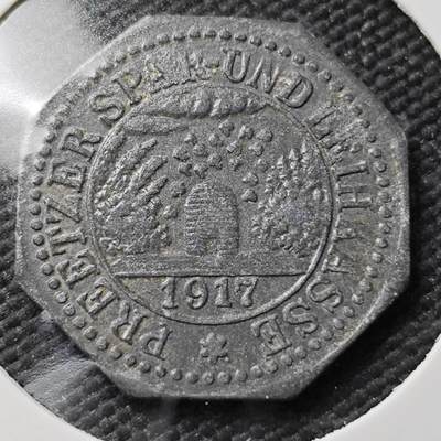 KK钱币收藏小铺  第397期 百期特怕（四拍之一） 2月预留时间 周末发货 -  1917 德紧普雷茨 10芬尼锌币