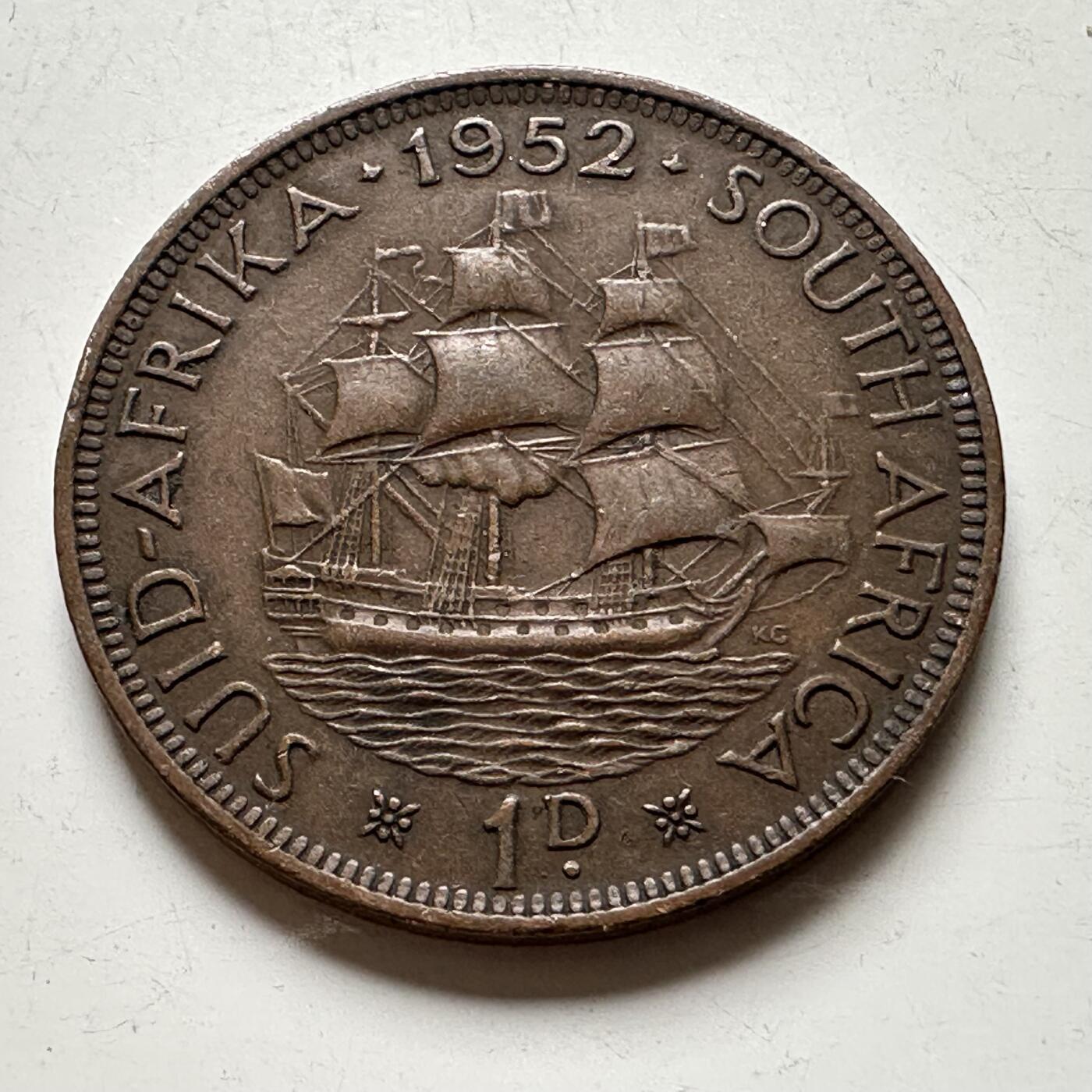 🌹外币初藏🌹🐯2026年第19场 快递已停，正月十五后再发 英属南非1952年一便士