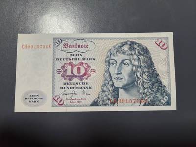 2月11号晚上8点 外国纸币自动截拍第24场 - 德国1977年10马克 新品